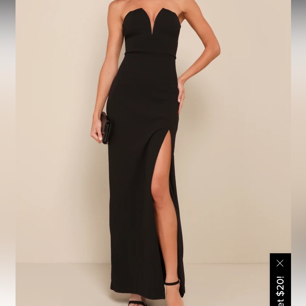 Lulu’s dedicated to glamour black maxi dress size medium brand new with tags